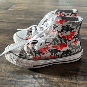 Dinosaur Print Kids Converse High-Tops